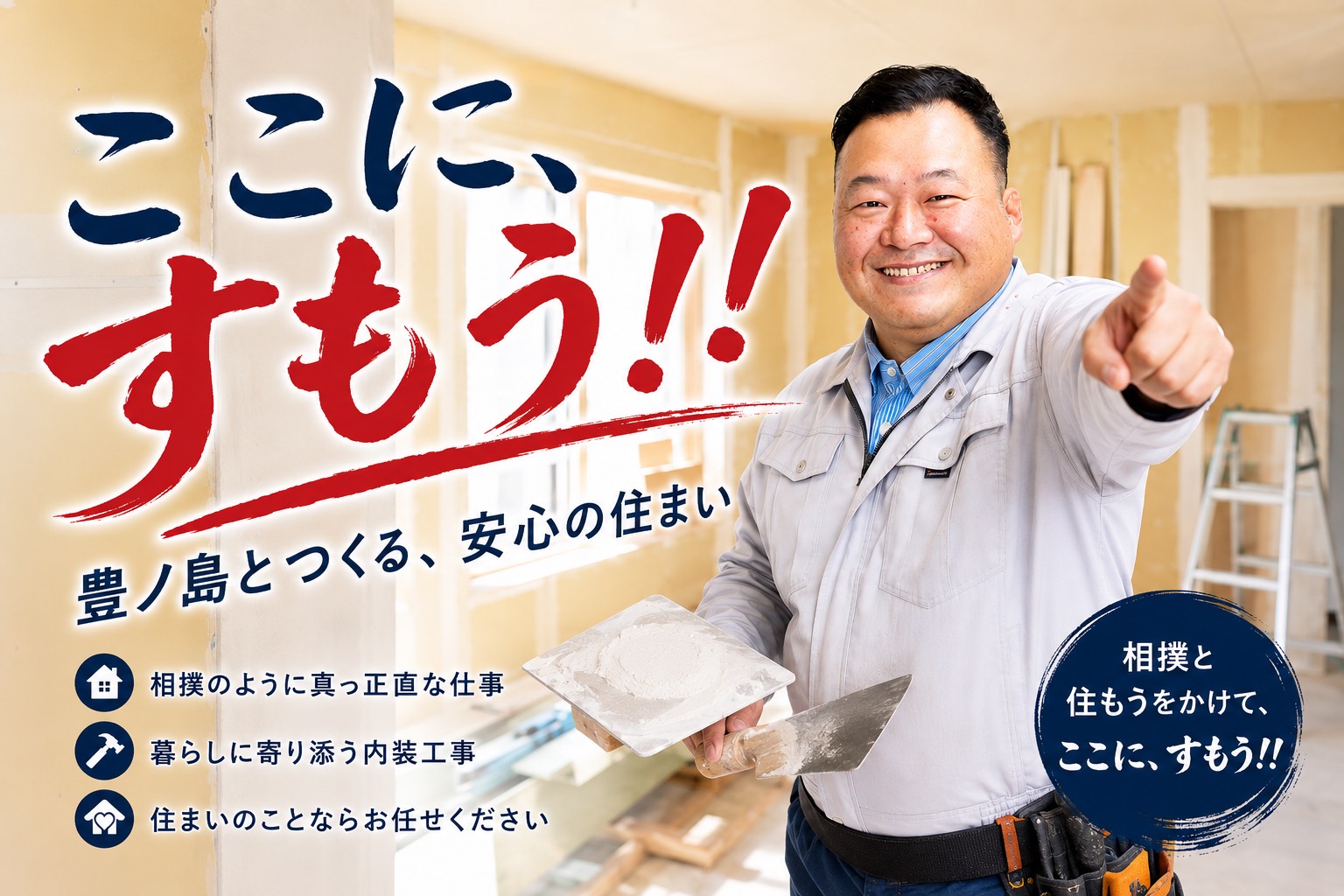 ここに、すもう!! 豊ノ島とつくる、安心の住まい
